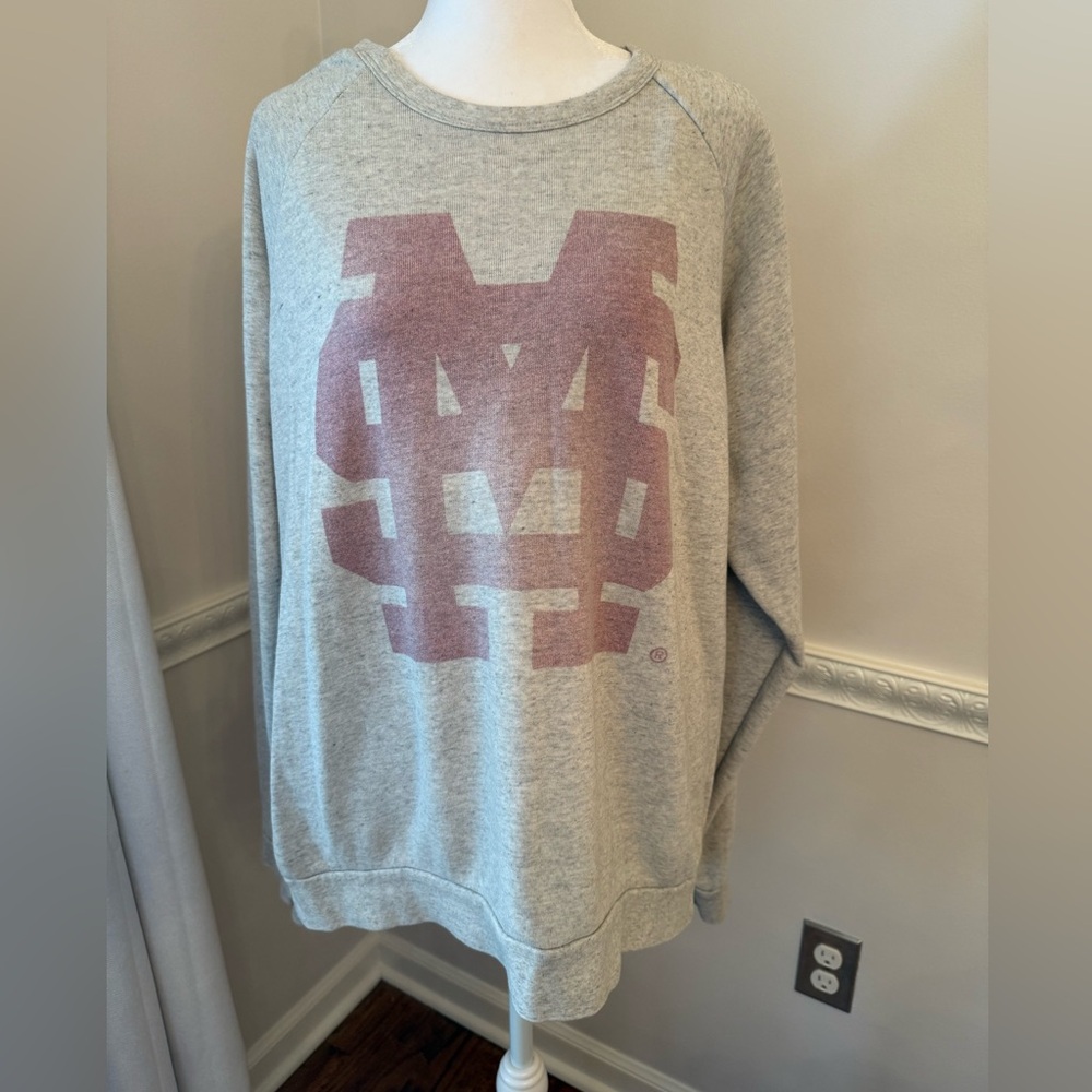 Homefield Missisippi State Gray Sweatshirt with Maroon Logo